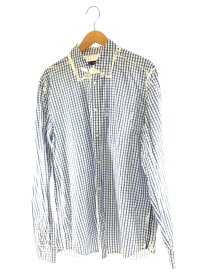 【中古】DIESEL◆長袖シャツ/XL/コットン/BLU/チェック【メンズウェア】