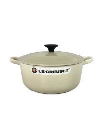 【中古】LE CREUSET◆鍋/CRM/ココットロンド【キッチン用品】