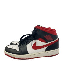 【中古】NIKE◆AIR JORDAN 1 MID_エアジョーダン 1 ミッド/26.5cm/WHT【シューズ】