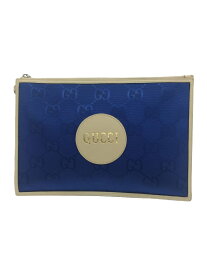 【中古】GUCCI◆GUCCI OFF THE GRID/クラッチバッグ/セカンドバッグ/日本限定色/BLU/総柄【バッグ】