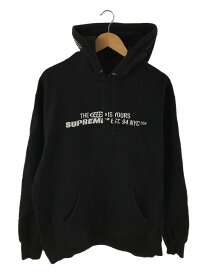 【中古】Supreme◆21SS/World Is Yours Hooded Sweatshirt/パーカー/L/コットン/BLK【メンズウェア】