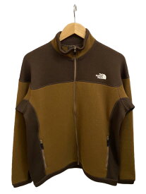 【中古】THE NORTH FACE◆MOUNTAIN TEKSWEATER JACKET_マウンテンテックセータージャケット/L/ポリエステル/BRW【メンズウェア】