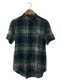 【中古】RALPH LAUREN◆アロハシャツ/XL/コットン/BLU/チェック/Blue Plaid Hawaiian Shirt Short【メンズウェア】