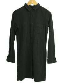 【中古】THE NORTH FACE◆WOOL ONEPIECE_ウールワンピース/L/ウール/グレー/無地【レディースウェア】