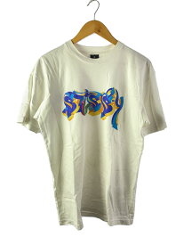 【中古】STUSSY◆Tシャツ/--/コットン/WHT【メンズウェア】