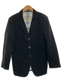 【中古】BURBERRY BLACK LABEL◆テーラードジャケット/L/コーデュロイ/BLK/無地【メンズウェア】