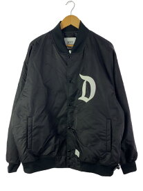 【中古】WTAPS◆23SS/TEAM JACKET NYLON TWILL DSQD/ナイロンジャケット/4/ナイロン/ブラック【メンズウェア】