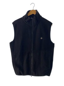 【中古】NAUTICA◆フリースベスト/M/ポリエステル/BLK【メンズウェア】