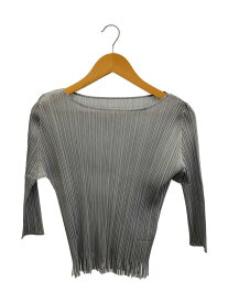 【中古】PLEATS PLEASE ISSEY MIYAKE◆長袖カットソー/4/ポリエステル/GRY/PP61-JK183【レディースウェア】