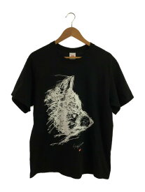 【中古】Supreme◆Tシャツ/L/20AW/Scribble Portrait Tee/Wolf/Yohji yamamoto【メンズウェア】