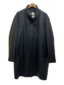 【中古】LANVIN COLLECTION◆ライナー付 ステンカラーコート/52/ポリエステル/ブラック/LA-SY-76608【メンズウェア】