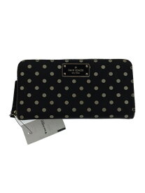 【中古】kate spade new york◆長財布//BLK/ドット/レディース【服飾雑貨他】