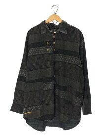 【中古】THE Black IS BROWN/baniran big jacket/パッチワーク/長袖シャツ/3/コットン【メンズウェア】