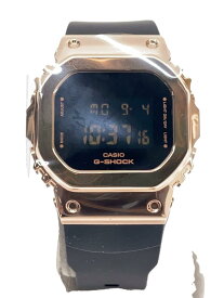 【中古】CASIO◆クォーツ腕時計_G-SHOCK/デジタル/ラバー/GLD/BLK【服飾雑貨他】