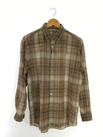 【中古】AURALEE◆21AW/WOOL RECYCLED POLYESTER CLOTH SHIRTS/BRW【メンズウェア】