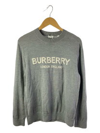【中古】BURBERRY LONDON◆セーター(薄手)/M/ウール/GRY/8054897【メンズウェア】