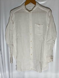 【中古】Engineered Garments◆長袖ブラウス/1/リネン/WHT/usa製【レディースウェア】
