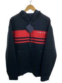 【中古】PRADA◆21AW/テクニカルファブリックジップアップパーカー/S/ポリエステル/ブラック/SJC590【メンズウェア】