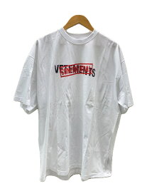 【中古】VETEMENTS◆Tシャツ/S/コットン/WHT/UA53TR500W【メンズウェア】