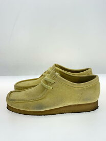 【中古】Clarks◆デッキシューズ/26.5cm/イエロー/スウェード/261391807080/【シューズ】