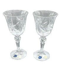 【中古】BOHEMIA GLASS(Crystal)◆グラス/2点セット/CLR【キッチン用品】