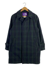 【中古】THE NORTH FACE PURPLE LABEL◆ステンカラーコート/M/ナイロン/GRN/チェック/ny2955n【メンズウェア】