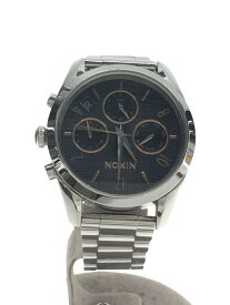 【中古】NIXON◆THE BULLET CHRONO 36/クォーツ腕時計/アナログ/ステンレス/BLK/SLV/SS【服飾雑貨他】