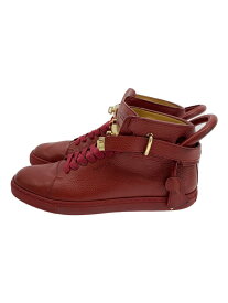 【中古】BUSCEMI◆ハイカットスニーカー/42/RED/レザー【シューズ】