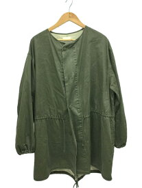 【中古】TODAYFUL◆ミリタリージャケット/38/コットン/KHK/11820001/Gas Coat/ガスコート/ノーカラー【レディースウェア】