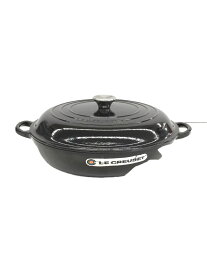 【中古】LE CREUSET◆鍋/サイズ:30cm/BLK/SIGNATURE/ビュッフェキャセロール【キッチン用品】