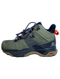 【中古】salomon◆ハイカットスニーカー/25cm/KHK/417399/カーキ/タグ付/GORE-TEX【シューズ】