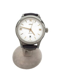 【中古】ORIS◆自動巻腕時計/アナログ/レザー/WHT/BRW/SS/7719/20231108日差-12【服飾雑貨他】