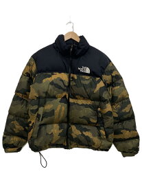 【中古】THE NORTH FACE◆1996 Retro Nuptse Jacke/ダウン/L/ポリエステル/KHK/カモフラ/F19Y257【メンズウェア】