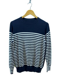 【中古】uniform experiment◆14AW/NUMBERING STAR PANEL BORDER CREW NECK KNIT/2/コットン/無地【メンズウェア】