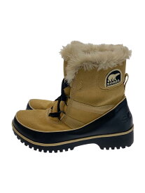 【中古】SOREL◆TIVOLI2/ティボリ2/防寒ブーツ/24cm/ベージュ/スウェード/NL2089-373/冬ブーツ【シューズ】