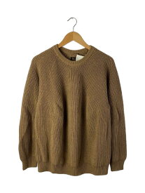 【中古】BATONER◆COTTON SIGNATURE CREW NECK/ニットセーター/3/コットン/BRW/BN-20SM-001【メンズウェア】