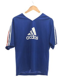 【中古】adidas◆Tシャツ/L/ポリエステル/BLU/ブルー/JD1005/万国旗タグ/ゲームシャツ【メンズウェア】