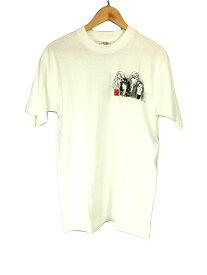 【中古】Tシャツ/M/コットン/WHT/プリント【メンズウェア】