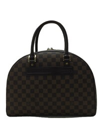 【中古】LOUIS VUITTON◆ノリータ_ダミエ・エベヌ_BRW/PVC/BRW【バッグ】