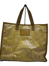 【中古】ETRO◆LIQUID PAISLEY SHOPPING BAG/アクリル/YLW/ペーズリー/1N764-8849【バッグ】