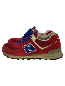 【中古】NEW BALANCE◆ML574//レッド/25.5cm/RED【シューズ】