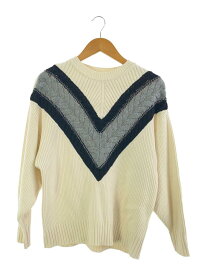 【中古】SEE BY CHLOE◆Cable Knit Sweater/ケーブルニット/セーター(厚手)/XS/ウール/IVO【レディースウェア】