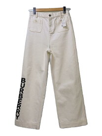 【中古】BURBERRY◆キッズ/14Y/164cm/ワイドパンツ/--/デニム/WHT【レディースウェア】