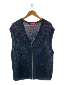 【中古】Supreme◆23ss/Dragon Zip Up Sweater Vest/ベスト/M/コットン/BLK【メンズウェア】