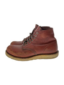 【中古】RED WING◆PLAIN TOE/プレイントウ/25.5cm/BRW/牛革【シューズ】