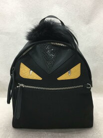 【中古】FENDI◆リュック/ナイロン/BLK【バッグ】