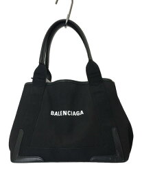 【中古】BALENCIAGA◆ネイビーカバスS/トートバッグ/キャンバス/BLK/339933 1090 W 002123//【バッグ】