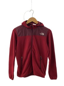 【中古】THE NORTH FACE◆NYLON FLEECE HOODIE/S/ポリエステル/RED【メンズウェア】
