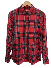 【中古】Supreme◆ネルシャツ/M/コットン/RED/チェック/Plaid Flannel Shirts/使用感あり【メンズウェア】