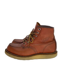 【中古】RED WING◆レースアップブーツ・6インチクラシックモックトゥ/22.5cm/RED/レザー【シューズ】